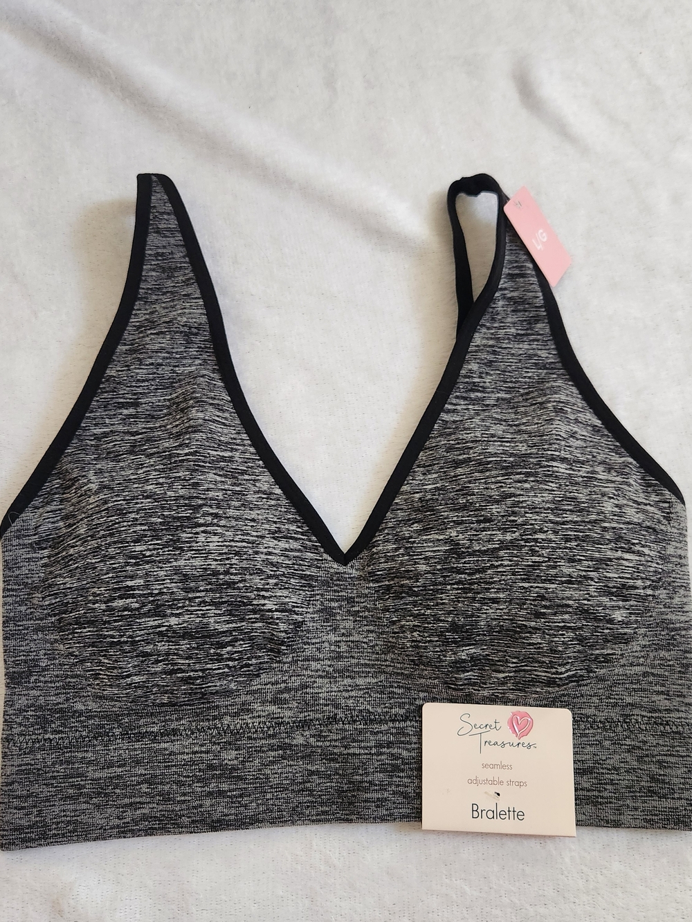 Ultimate Comfort Bralette Secret Treasures Seamless Heather Gray New with Tags L